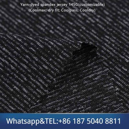 Yarn-dyed spandex jersey
