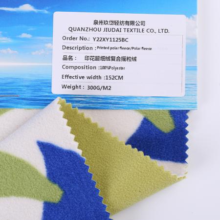 Printed polar fleece