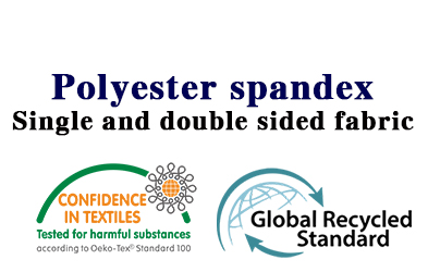 Polyester spandex Tissu simple et double face